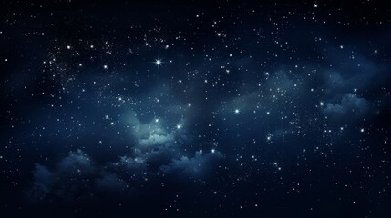 Fototapeta premium Twinkling stars in a dark night sky, serene and calm, suitable for background