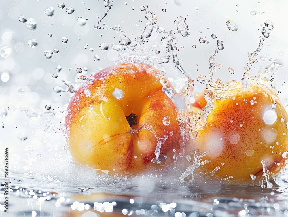 Wall mural apple in water