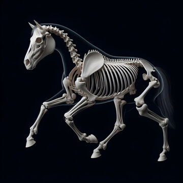 skeleton of a horse