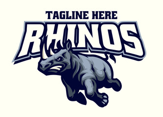 Rhino Sport Logo Illustration Design