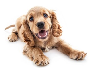 cocker spaniel puppy isolated on white