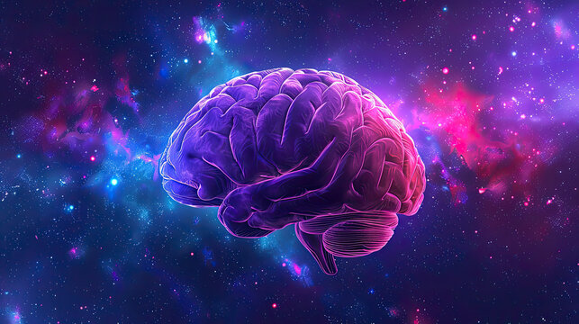 Concept art of a human brain exploding with knowledge and creativity. generative ai