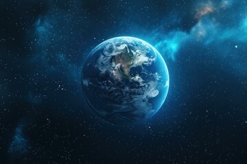 Obraz premium Stunning high-resolution image of earth from space surrounded by a vast starfield