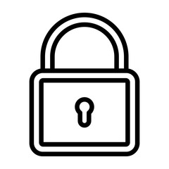 Lock Vector Line Icon Design
