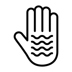 Obraz premium Open hand Vector Line Icon Design