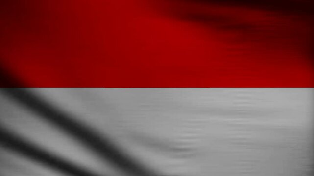 flag looping of indonesia's independence bendera 4k