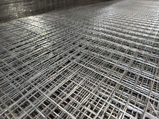 Obraz premium Steel chain link fence wire mesh texture and pattern
