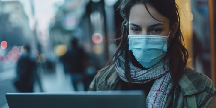 Innovative Virus Protection Concept: Cutting-edge Digital Shield Safeguarding Human Health. Advanced Immune Defense Visualization Against Microscopic Threats. Futuristic Medical Technology for Persona