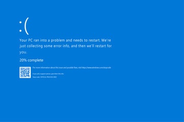 Vector Illustration of blue screen of death (bsod) with Critical Process Died Error for computer. 