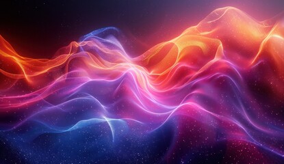 Fototapeta premium Abstract Cosmic Waves in Vibrant Hues