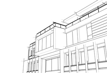 sketch of building