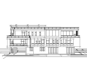 sketch of building