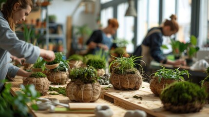 Creative Studio Space with Kokedama DIY Workshop