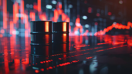 oil barrels drums prices finance financial graph investment bar data growth success market analysis technology trading, Wealth money return profits business fund analysis money