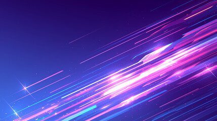 Futuristic abstract background, colorful bright neon rays and glowing lines. AI generative