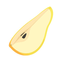 ripe and half fresh avocado isolated