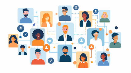 Fototapeta premium Customer segmentation divides a market into distinct groups with similar needs or characteristics. 