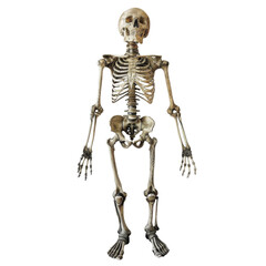 Human Skeleton Model Isolated Without Background for Educational Use.