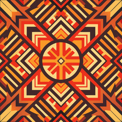 Abstract ethnic geometric pattern design for background or wallpaper.