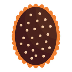 illustration of candied and delicious chocolate