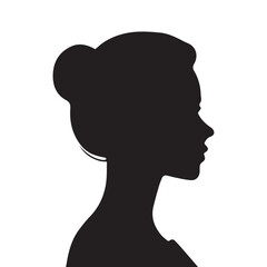 Woman head silhouette vector illustration