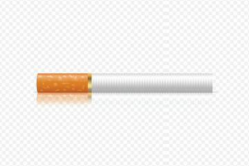 3d realistic cigarette isolated on transparent background