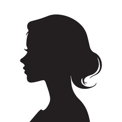 Woman head silhouette vector illustration