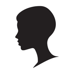 Woman head silhouette icon