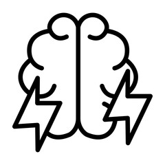 Obraz premium Brainstorming Vector Line Icon Design