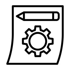 Rapid Prototyping Vector Line Icon Design