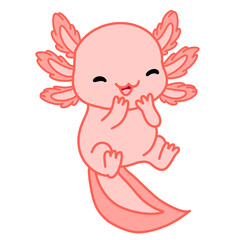 Cute Axalotl PNG Transparent Background