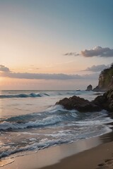 Obraz premium sunset at the beach