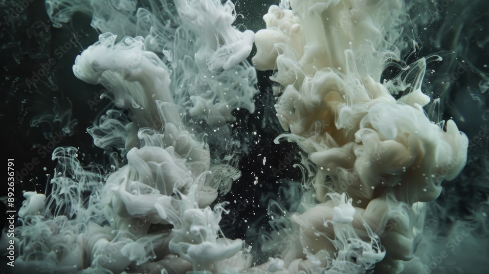 Leinwandbilder nebulous clouds of ink swirling in water, creating an abstract and mesmerizing effect