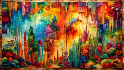 Abstract Art: A Bold and Textural Exploration of Color and Form Generative AI artwork