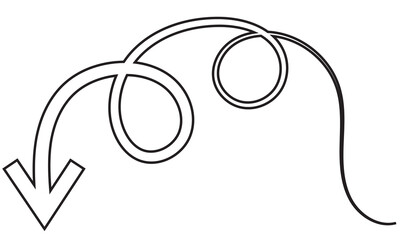 Doodle arrow shape.  Vector illustration. EPS 10