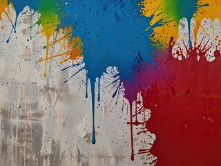 splashes of paint on a concrete wall. background.