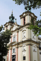 KRAKOW, POLAND - JULY 20, 2024: Church of St Michael the Archangel and St Stanislaus Bishop and Martyr and Pauline Fathers Monastery, Krakow, Poland. It is one of the most famous Polish sanctuaries.