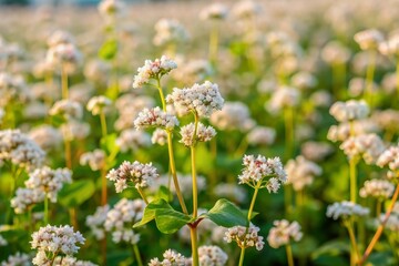 Obraz premium Buckwheat Blossoms in a Field.
