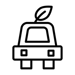 Fototapeta premium No Fossil Fuels Vector Line Icon Design