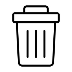 Garbage Vector Line Icon Design