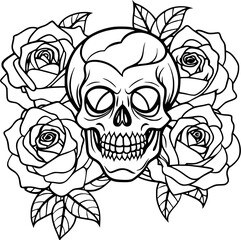 Eternal Life Skull and Roses