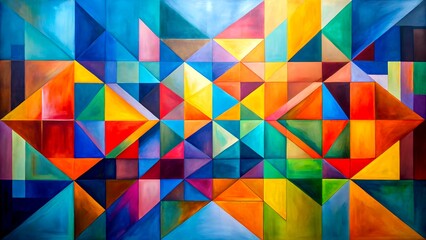 A Geometric Abstraction Exploring the Relationship Between Form and Light Generative AI Machine-created
