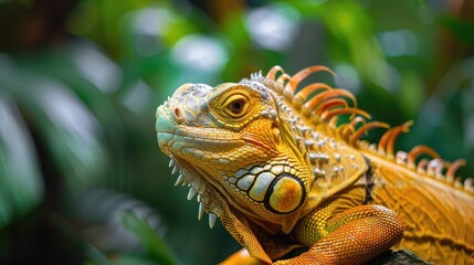 Fototapeta premium iguana on a branch