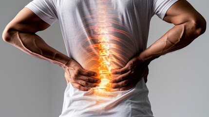 Man Holding Lower Back in Pain