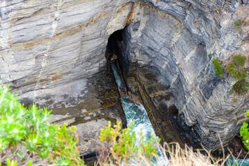 Tasman Arch, Devil's kitchen and the Blow hole, Tasmania, Hobart, Australia 