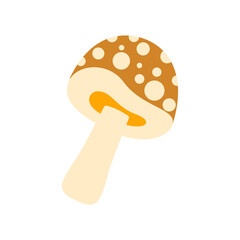 vector orange mushroom plant, vector illustration, abstract, art, 3d rendering