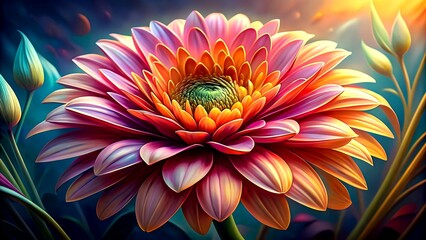 The Intricate Beauty of a Flower: A Delicate Masterpiece of Nature's Art Generative AI Digital creation