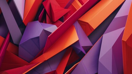 A colorful abstract image with red and purple shapes