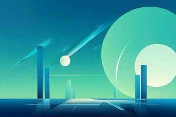 Fototapeta premium minimalist abstract wallpaper as symbol for virtual reality
