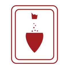 red laboratory bottle vector, vector illustration, abstract, art, 3d rendering